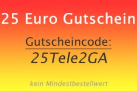 Tele2 Gutschein: Allnet Tarif plus 25 Euro absahnen